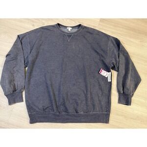 Fliptude Active Mens Gray Washed Crewneck Sweatshirt Size L